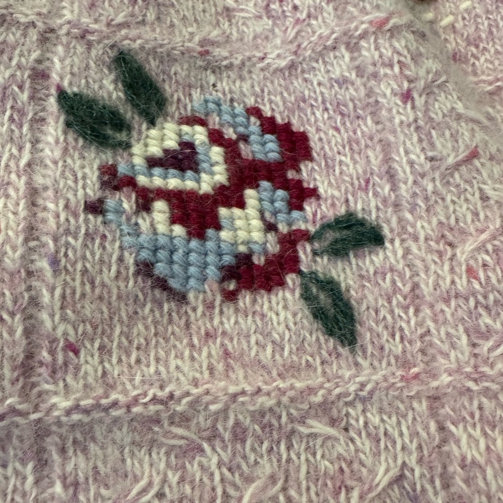 Brand New Angora & Wool Sweater with Embroidery - Picture 14 of 15
